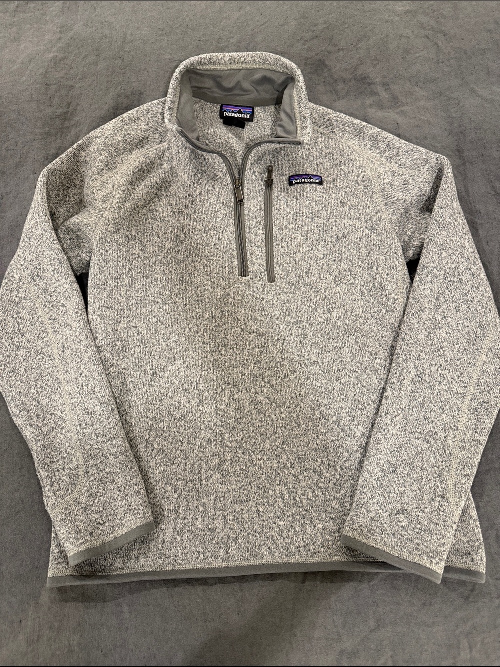 Patagonia Heather Grey 1/4 Zip Fleece Pullover